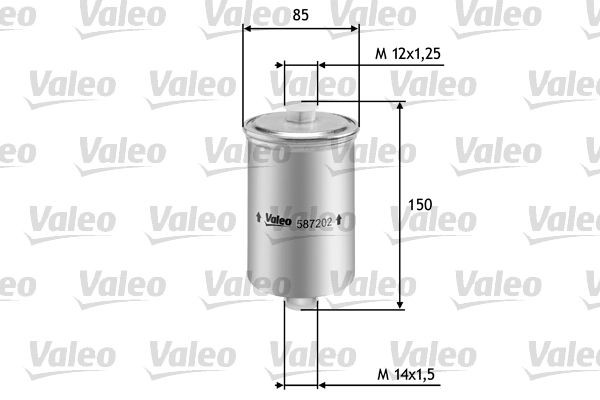 VALEO Spin-on Filter Height: 150mm Inline fuel filter 587202 buy