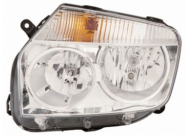 VAN WEZEL 1555961 Headlight Left, H7, H1, white, for right-hand traffic, without motor for headlamp levelling, PX26d