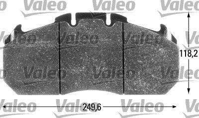 VALEO 541699 Bremsbeläge für MAN F 2000 LKW in Original Qualität