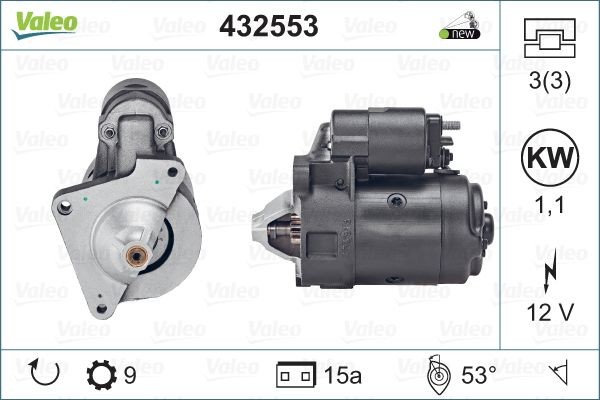 D8E132 VALEO 432553 Starter motor 7701499232