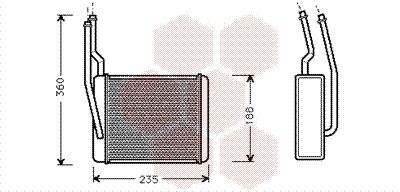 VAN WEZEL 18006272 Heater matrix with pipe