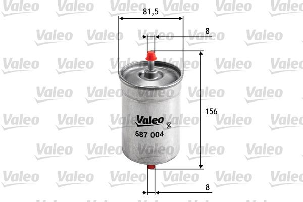 VALEO 587004 Filtro carburante Filtro per condotti/circuiti, 9mm, 9mm