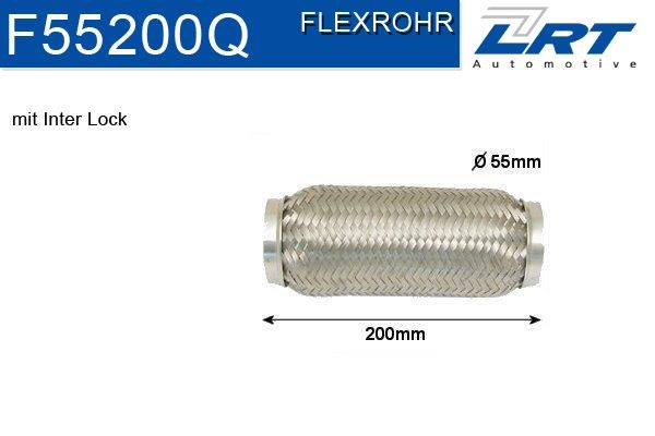 LRT F55200Q Flex hose exhaust system Peugeot 307 Estate 2.0 HDI 110 107 hp Diesel 2004 price