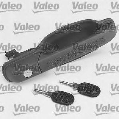 Door handle cover VALEO Right, Front, Rear, with lock, black - 256147