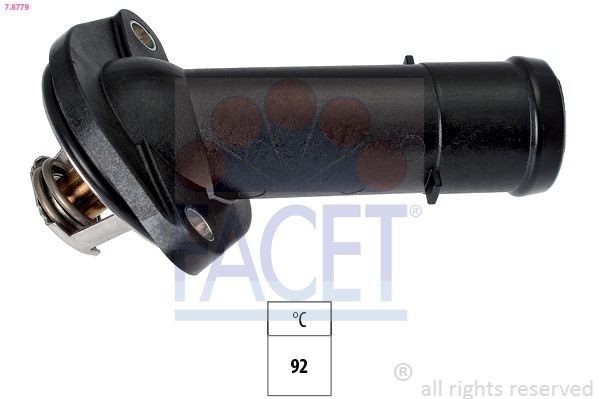 FACET 7.8779 Engine thermostat Opening Temperature: 92°C, Made in Italy - OE Equivalent, with seal