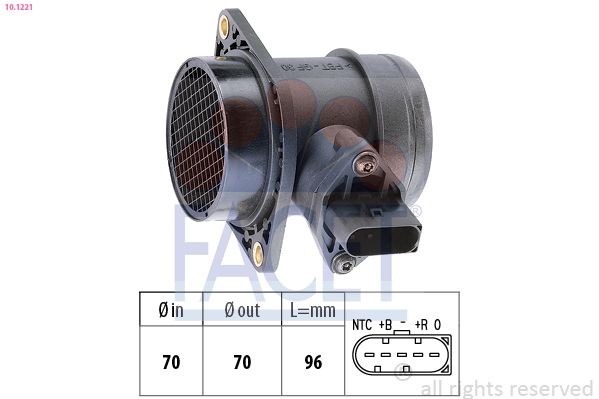 EPS 1.991.221 FACET 101221 Mass air flow sensor Golf 4 2.0 BiFuel 116 hp Petrol/Compressed Natural Gas (CNG) 2002 price