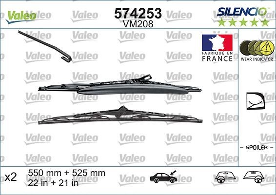 VALEO Windshield wipers 574253 for ALFA ROMEO 156