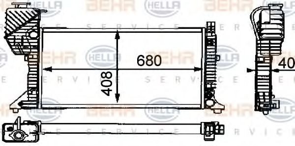 HELLA 8MK376721-434 Engine radiator A901 500 34 00