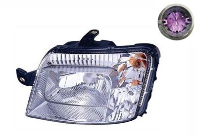 VAN WEZEL 1711961 Headlight Left, H4, Crystal clear, for right-hand traffic, with motor for headlamp levelling, P43t