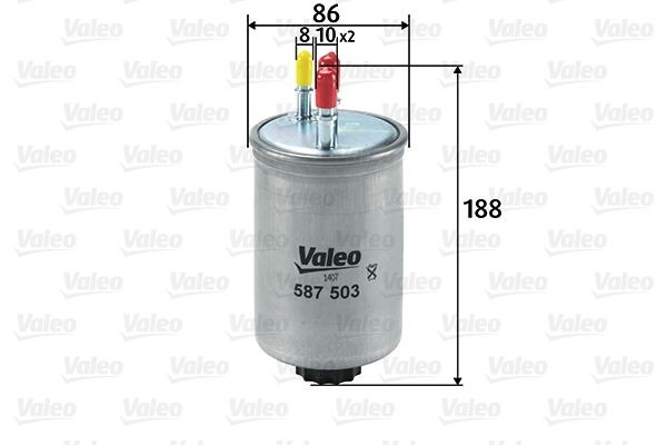 587503 Fuel filter 587503 VALEO In-Line Filter, 10mm, 10mm
