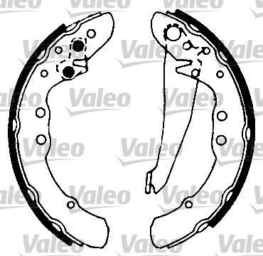 Great value for money - VALEO Brake Set, drum brakes 553727