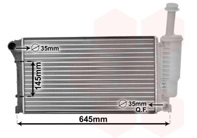 VAN WEZEL Aluminium, 550 x 317 x 23 mm, Mechanically jointed cooling fins Radiator 17002335 buy