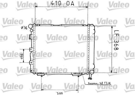 VALEO 819199 Engine radiator 201 500 2803