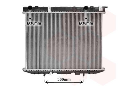 VAN WEZEL Aluminium, 425 x 595 x 32 mm, Brazed cooling fins Radiator 37002214 buy
