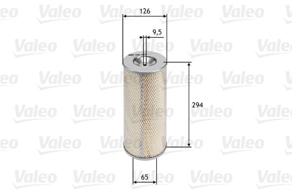 VALEO 585703 Air filter 294mm, 126mm, Filter Insert