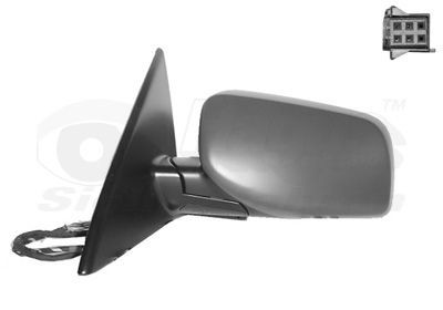 VAN WEZEL Left, primed, Complete Mirror, Aspherical, for electric mirror adjustment, Electronically foldable, Heatable Number of occupied contacts: 5 Side mirror 0655817 buy