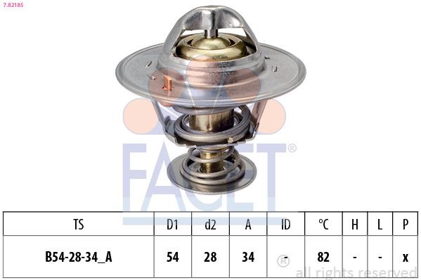 EPS 1.880.218S FACET 7.8218S Engine thermostat 21200 W3300