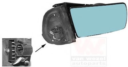 10144922 VAN WEZEL Right, Electric, Internal Adjustment, Electronically foldable, Heatable, Aspherical, Blue-tinted Side mirror 3031860 buy