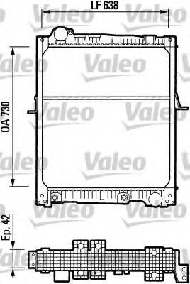 VALEO 730543 Kühler, Motorkühlung für MERCEDES-BENZ SK LKW in Original Qualität