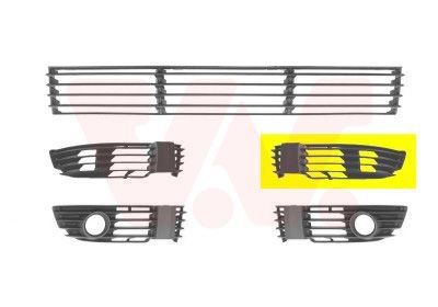 VAN WEZEL Bumper mesh front and rear Passat 3B6 new 5837591
