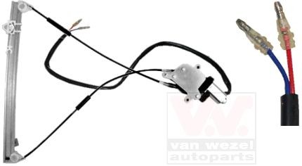VAN WEZEL 0950262 Window regulator Right Front, Operating Mode: Electric, with electric motor