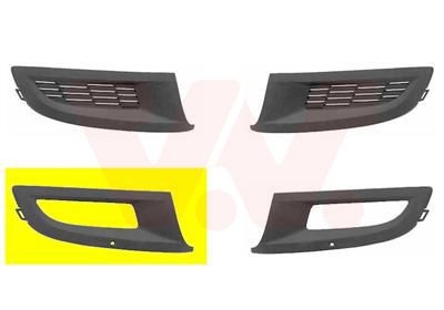 5829594 Bumper grille 5829594 VAN WEZEL with hole(s) for fog lights, Fitting Position: Right Front