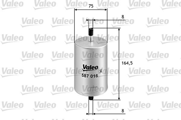 VALEO 587016 Fuel filter In-Line Filter, 8mm, 8mm
