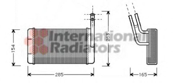 VAN WEZEL Core Dimensions: 245 - 150 - 50 Heat exchanger, interior heating 18006136 buy