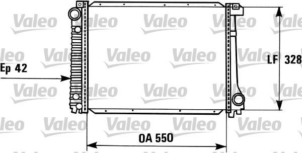 VALEO 819415 Engine radiator Aluminium, 551 x 326 x 42 mm, without coolant regulator, Brazed cooling fins