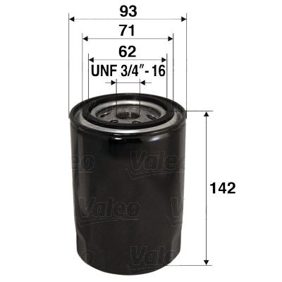 VALEO 586024 Oil filter 147225.0