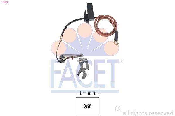 FACET 1.3676 Contact Breaker, distributor Made in Italy - OE Equivalent