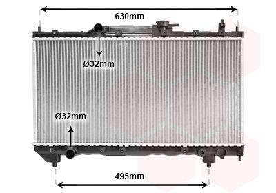 VAN WEZEL 53002237 Engine radiator Aluminium, 325 x 660 x 16 mm, Brazed cooling fins