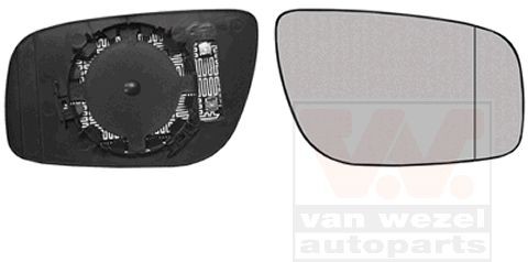 original Mercedes S211 Wing mirror glass right and left VAN WEZEL 3043838