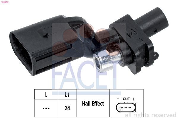 FACET 9.0552 Crankshaft sensor Made in Italy - OE Equivalent