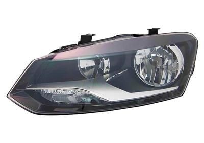VAN WEZEL 5829961 Headlight Left, H7/H7, Smoke Grey, with low beam, with indicator, with position light, for right-hand traffic, with motor for headlamp levelling, PX26d