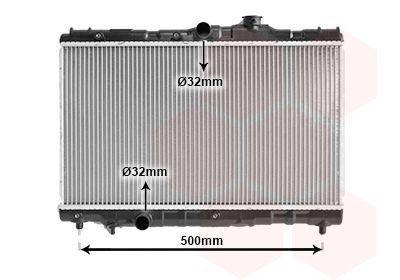 VAN WEZEL Aluminium, 325 x 570 x 17 mm, Brazed cooling fins Radiator 53002115 buy