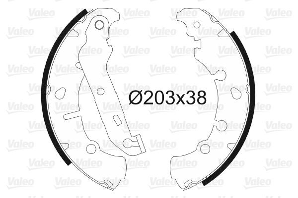 Original VALEO Drum brake shoe support pads 562772 for FORD FIESTA