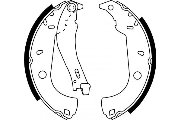 MAPCO 8139 Brake Shoe Set Rear Axle, 229 x 42 mm, with lever