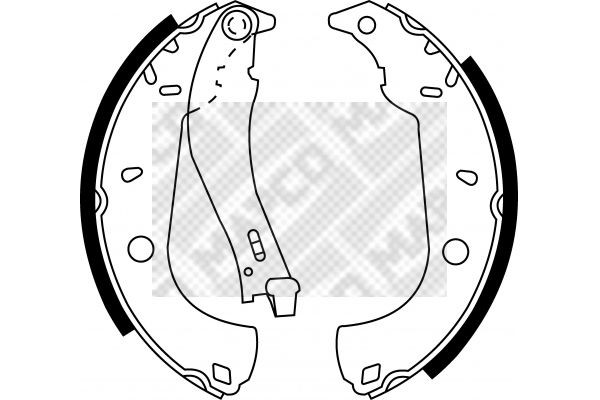 Alfa Romeo Bremsklötze für Trommelbremse Autoteile - Bremsbackensatz MAPCO 8139