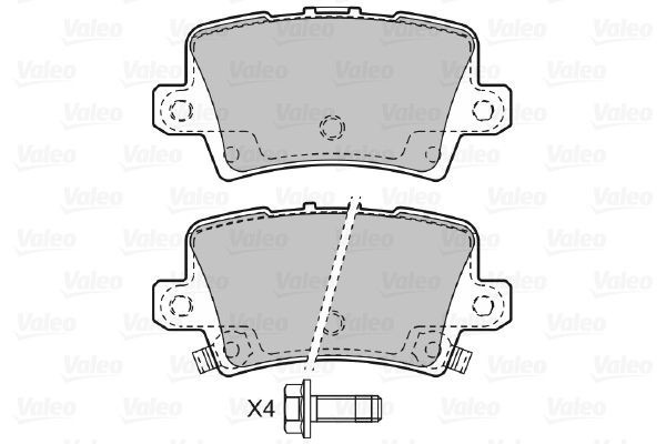 VALEO Brake pad kit 598849 for HONDA CIVIC