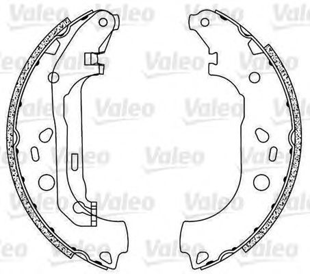 K309 VALEO Rear Axle, with wheel brake cylinder Brake Set, drum brakes 554829 buy