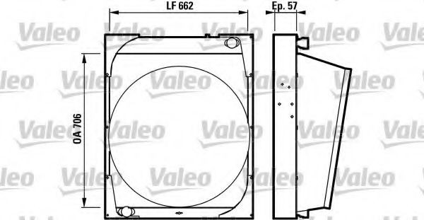 VALEO 811064 Kühler, Motorkühlung für IVECO TurboTech LKW in Original Qualität