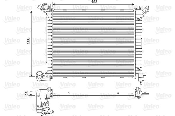 Original VALEO Engine radiator 734329 for MINI Roadster