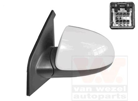 VAN WEZEL Left, primed, Complete Mirror, Convex, for electric mirror adjustment, Heatable Side mirror 8313807 buy