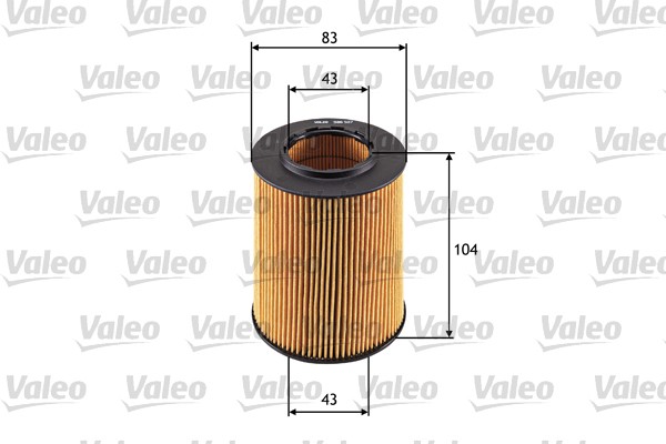 VALEO 586527 Engine oil filter Filter Insert