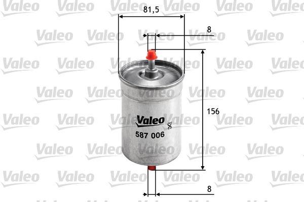 VALEO 587006 Filtro carburante Filtro per condotti/circuiti, 9mm, 9mm