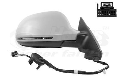 VAN WEZEL Right, primed, Complete Mirror, Convex, for electric mirror adjustment, Electronically foldable, Heatable Number of occupied contacts: 10 Side mirror 0334818 buy