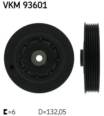 SKF VKM 93601 Crankshaft pulley Ø: 132mm, Number of ribs: 6