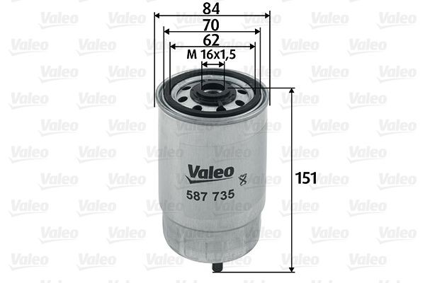 VALEO 587735 Filtro carburante 319222-B900