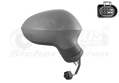 VAN WEZEL Right, primed, Complete Mirror, Convex, for electric mirror adjustment, Heatable Number of occupied contacts: 5 Side mirror 4940808 buy